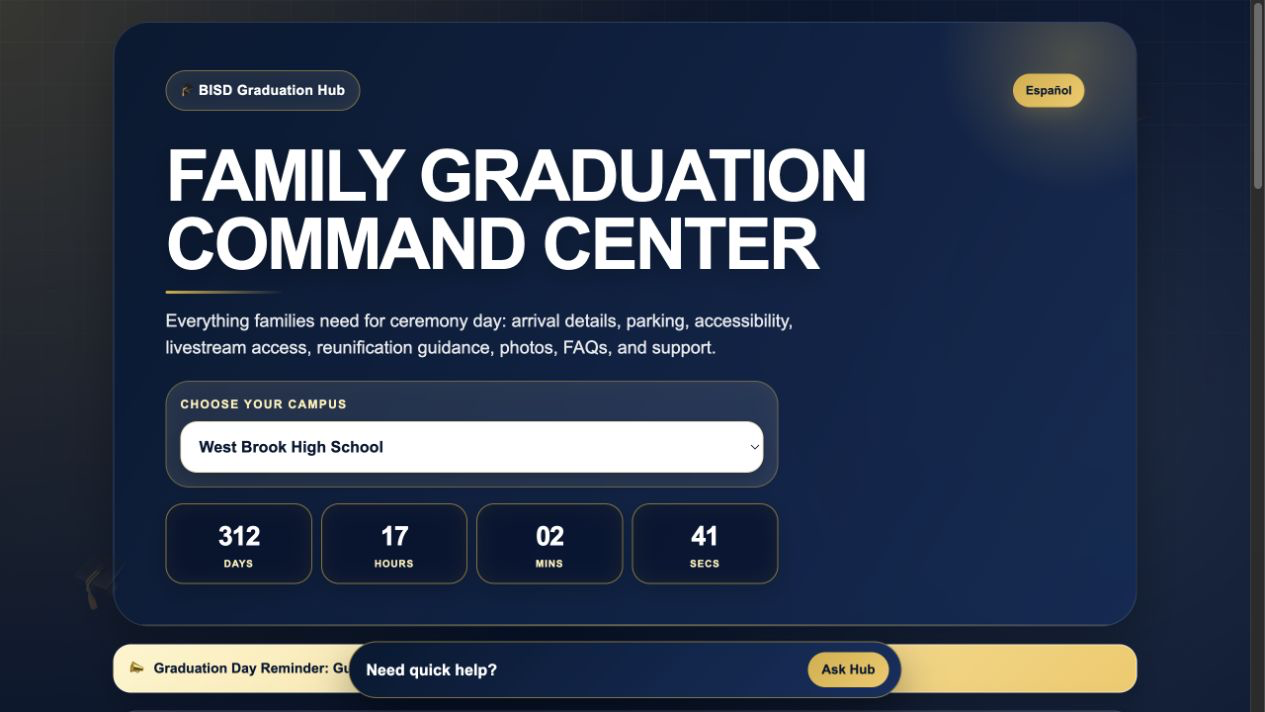 Family Graduation Command Center