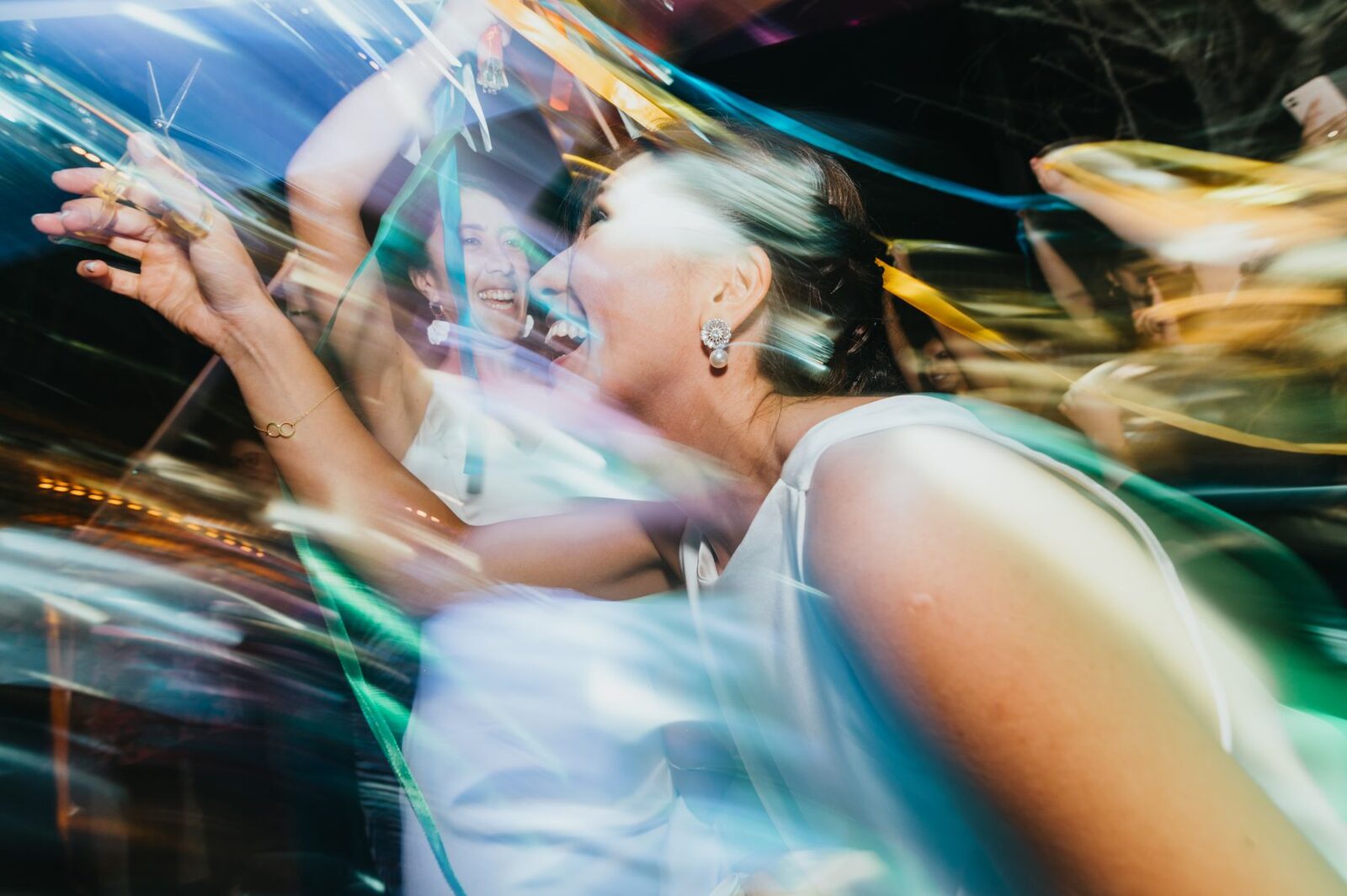 Lena and Rose celebrating on the dance floor